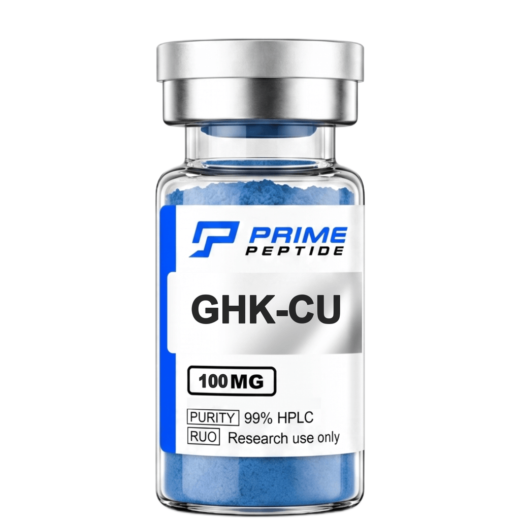 Prime Peptide GHK-CU 100mg vial - High capacity peptide for extensive cosmetic and anti-aging wellness research in india